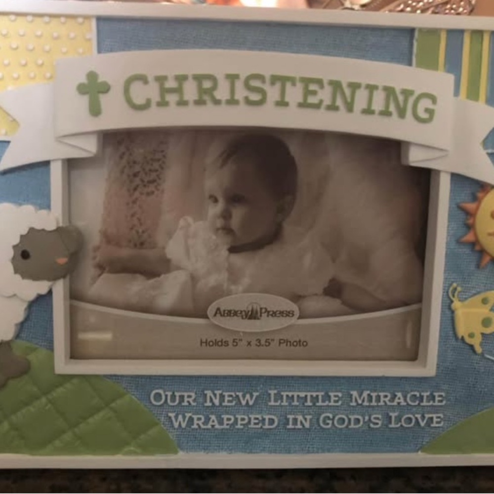 Picture frame for baby christening